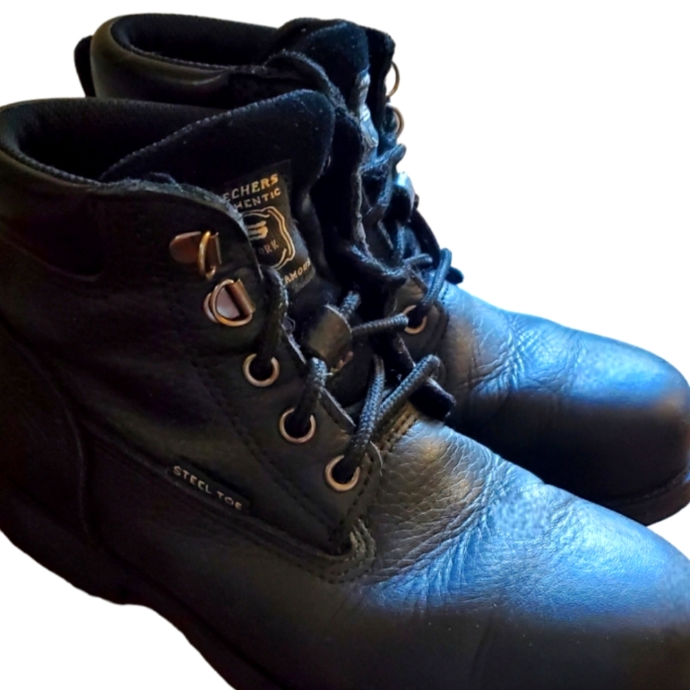 Women’s Work Shoes Steel Toe Boot Black Air Cooled SKETCHERS WORK US 5.5